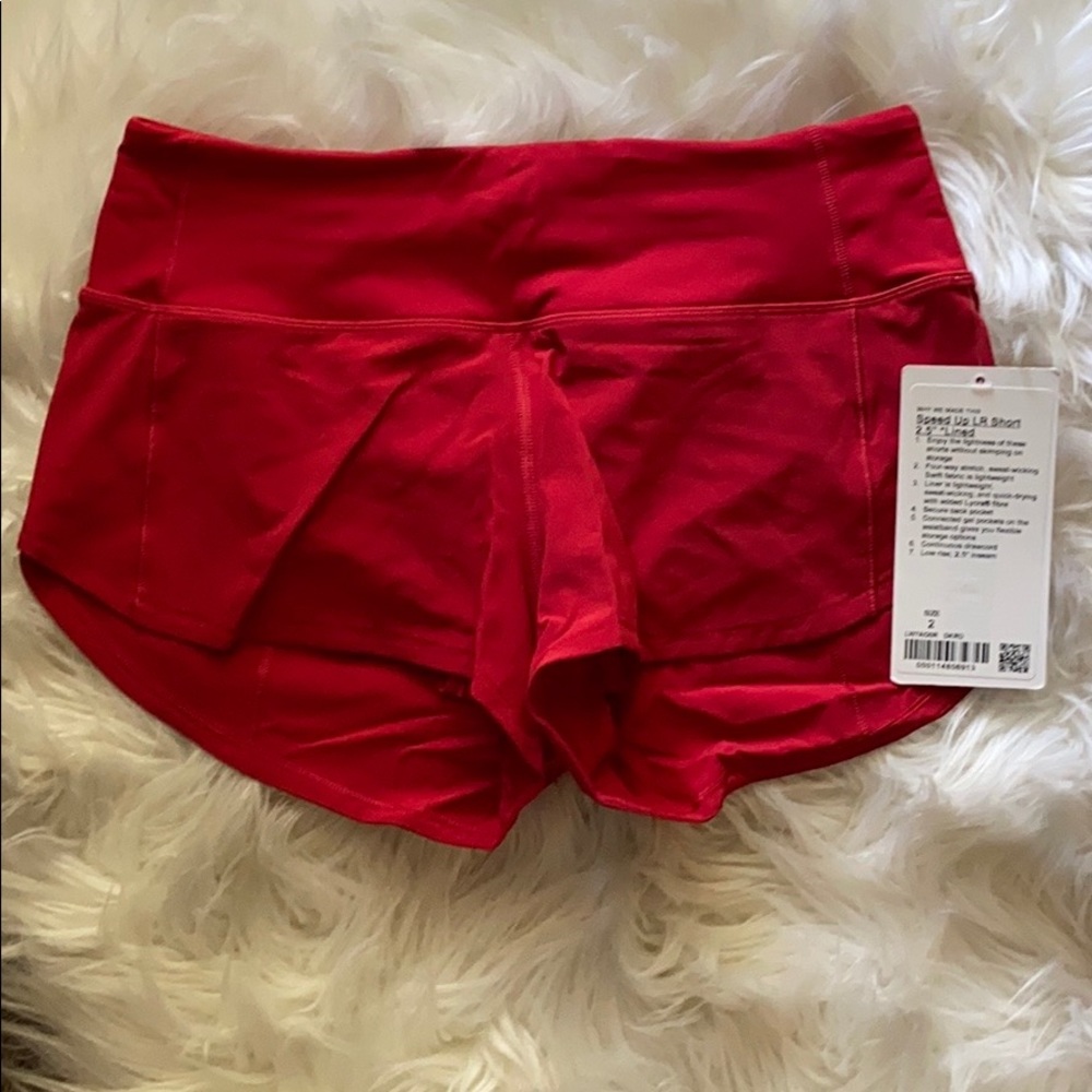 NWT lululemon speed up LR short 2.5 Lined